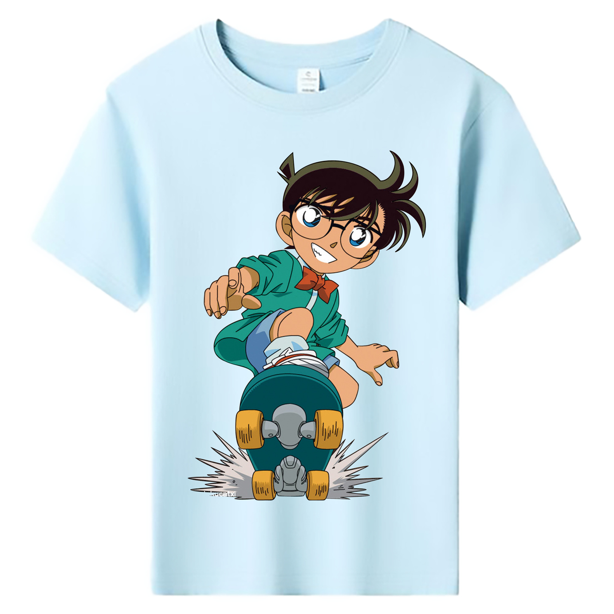 （画像用） 名探偵コナン 江戸川 コナン Detective Conan Conan Edogawa 綿100％キッズTシャツ（フロントプリント）